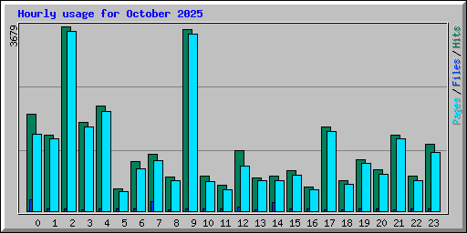 Hourly usage for October 2025